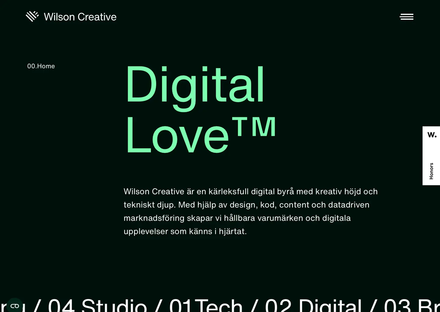 Wilson Creative Narrow Labs Web Design Inspiration